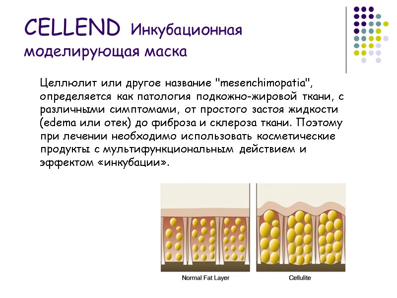 CELLEND Инкубационная моделирующая маска Целлюлит или другое название 